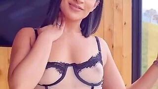Gorgeous impenetrable with hot ass & natural tits wearing lingerie