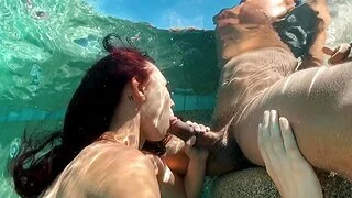 A bit of underwater blowjob with an increment of she's set to fuck in the kinkiest manners